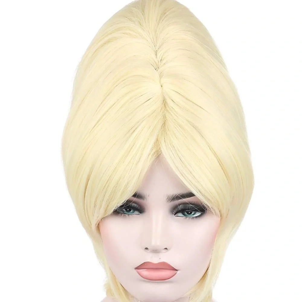 - Blonde Retro beehive cosplay Halloween dressup Wig